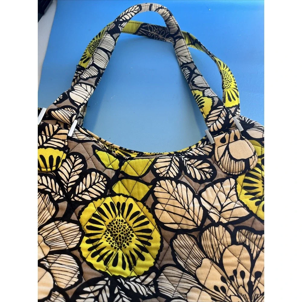 Vera Bradley Retired Emily Satchel Citron Quilted Shoulder Purse